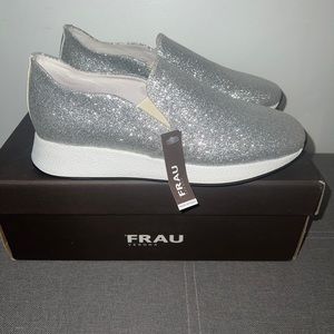 Frau White Glitter Sneakers